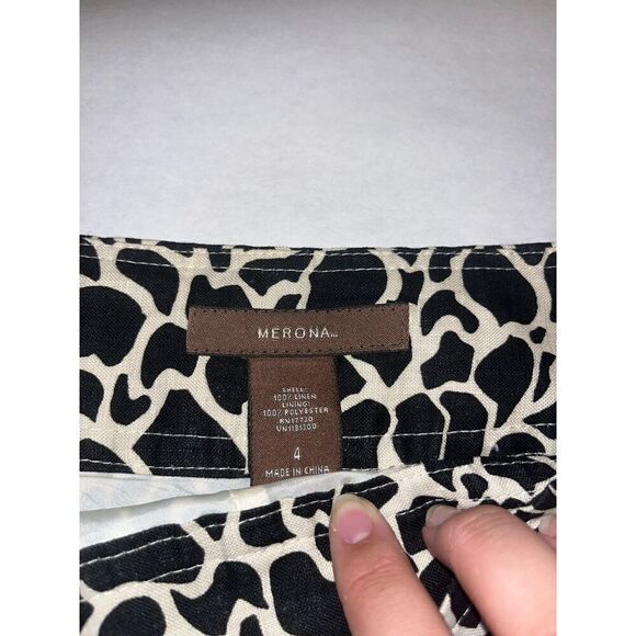 Merona Midi Giraffe Print Skirt Size 4 - Picture 4 of 6